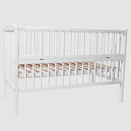 Ліжечко для немовлят з відкидним бортиком "Веселка" BabyRoom Білий - мініатюра 3