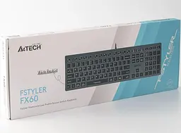 Клавіатура A4Tech Fstyler FX60 White Backlit USB Grey (FX60 USB (Grey) White backlit) - мініатюра 5