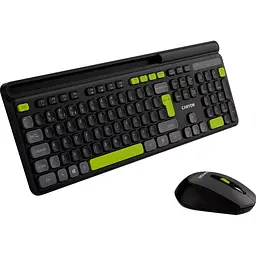 Комплект (Клавіатура та Миша) CANYON HSET-W5 EN AAA+AA Wireless Black - мініатюра 2