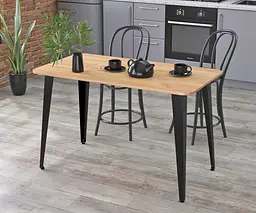 Обідній стіл Лінда 120-65 Закруглені кути Loft Design (Дуб Крафт золотий)