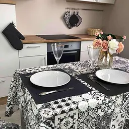 Серветка на стіл Прованс Black Milan 45х35 см чорна (23609) - мініатюра 4