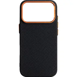 Чохол ArmorStandart LikeCarbon2 SE MagCase для Apple iPhone 17 Pro Kevlar Black Orange (ARM89164) [156301] - мініатюра 1