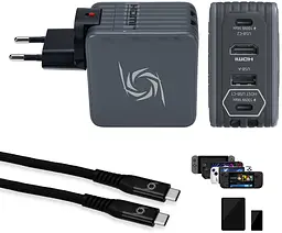 Зарядний пристрій GC313 CORE GO 100Вт 2хUSB-С 1хUSB-A 1xHDMI чорний AVerMedia teh0018796