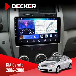 Штатна магнітола KIA Cerato 2006-2008 Conditioner Decker D9-006 4x64, 4G Decker (НФ-00003644)