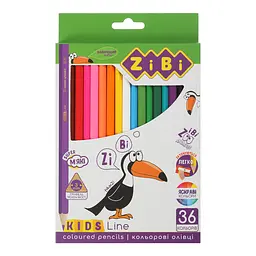 Олівці кольорові 36 кольорів, KIDS LINE ZB.2417 ZiBi (4823078932457)