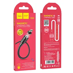 Кабель Hoco X52 Sereno magnetic charging cable for Lightning Black - мініатюра 3