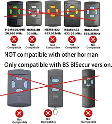 Пульт Hörmann BS BiSecur 868.3 МГц, 2 кнопки, для гаражних воріт - мініатюра 6