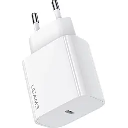 Мережевий зарядний пристрій Usams T65 USB-C 20W White (CC226TC01) [111162] - мініатюра 2