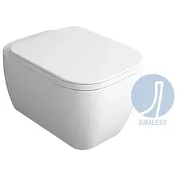 Унітаз підвісний Simas Henges з кришкою soft-close HE18-F85-HE004 Glossy white, Білий