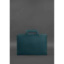 Сумка для ноутбука та документів BlankNote Жіноча шкіряна 15 Dark Green (BN-BAG-36-malachite) - мініатюра 4
