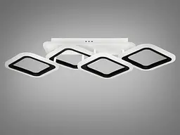Люстра світлодіодна Smart Diasha HA8160/2+2BK, 60W, 3200K-6500K, чорний метал, сучасний стиль для дому - мініатюра 4
