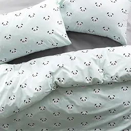Комплект постільної білизни Ideia Panda полуторний ментоловий (8-33364) - мініатюра 5
