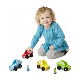 Ігровий набір Melissa & Doug дерев'яний набір Гоночні автомобілі (MD706) - мініатюра 2