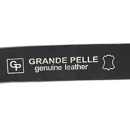 Практичний брючний ремінь для чоловіків з натуральної шкіри Grande Pelle 11677 чорний 120 см - мініатюра 9