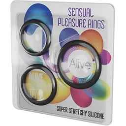 Набір ерекційних кілець Alive Sensual Pleasure Rings - мініатюра 4