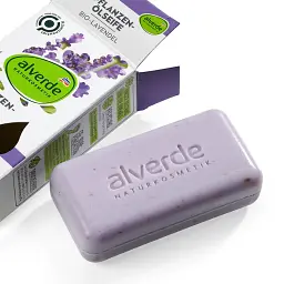 Тверде мило Alverde Naturkosmetik з рослинною олією та органічною лавандою 100 г - мініатюра 2