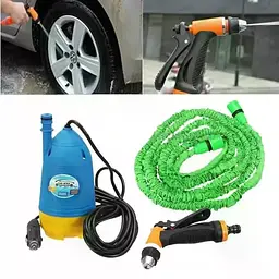 Портативна автомобільна мийка CHEJIEBA 12V із занурювальним насосом і шлангом 8 м - мініатюра 6