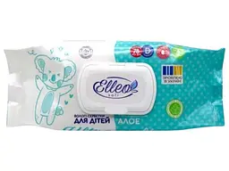Вологі серветки ELLEO 78шт Дитячі Алое (клапан)