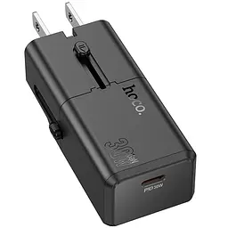 МЗП Hoco AC25 Mini PD30W (1USB-C) universal travel charger Black - мініатюра 3