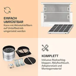 Витяжка Klarstein Mariana 90 500 м³/год (10034116) - мініатюра 6