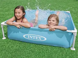 Дитячий басейн Intex каркасний, з водостійким покриттям — легке збирання, ідеальне для літа - мініатюра 3