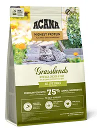 Сухий корм ACANA Grasslands Cat для котів та кошенят всіх порід 1.8 кг (a64218)