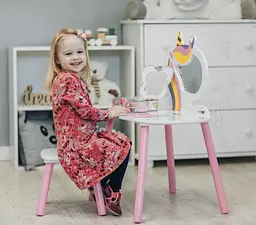 Дитячий туалетний столик Chomik LILY з дзеркалом + стілець