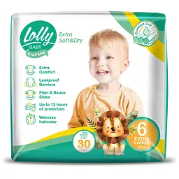 Подгузники Lolly Soft Extra Large 6 (16+кг) 30 шт.