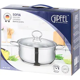 Каструля Gipfel Sofia з кришкою 3.1 л 20х11.5 см (2318) - мініатюра 8