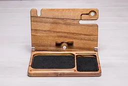 Підставка органайзер з дерева для гаджетів ecoWalnut 300x231x210 мм