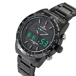 Наручний годинник чоловічий Naviforce Army NF9024 Black-Black-White, NF9024 B/B/W (15220) - мініатюра 2