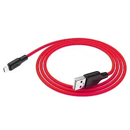 Кабель Hoco Lightning Silicone X21 Plus 2 метри силікон червоний