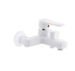 Змішувач для ванни PLAMIX Leo-009 White (без шланга і лійки) (PM0555)