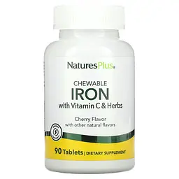 Залізо з Вітаміном С та Травами Iron 27мг with Vitamin C Herbs - 90 таб