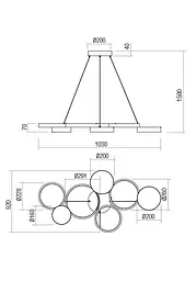 Підвісний світильник Redo CRONOS SU LED 65W 3000K BRASS L1030 (4.1.2) 01-2546 - мініатюра 2