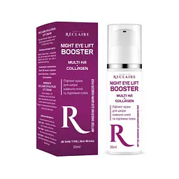 Ліфтинг-крем для шкіри навколо очей та підтяжки повік Night Eye Lift Booster Reclaire cosmetics 30 мл - мініатюра 1