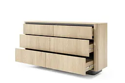 Комод Perfect Home Торро / Torro 6S/163 з 6 шухядами Дуб кремона/чорний (PFH-091416) - мініатюра 2