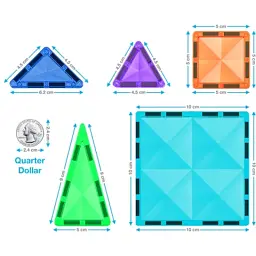Конструктор Picasso магнітний Tiles Mini Diamond Series Set 60 деталей (817338022303) - мініатюра 3