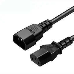 Кабель живлення вторинний OEM PC-monitor 1.8m 0.75 мм Iec C13-C14