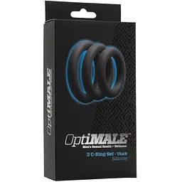 Набір ерекційних кілець Doc Johnson Optimale 3 C-Ring Set Thick - мініатюра 2