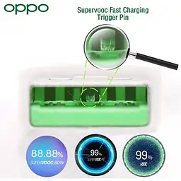 Кабель Super VOOC Flash Charge для Oppo 80W / 8A 1m USB на Type-C / USB-C (QC03) white - мініатюра 2