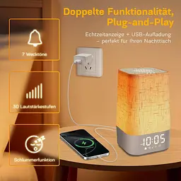 Будильник зі світанком MILFECH, 30 природних звуків, нічник, Wake Up Light - мініатюра 6