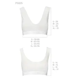 Спортивний топ з еластичної бавовни Passion PS005 TOP M, white - мініатюра 6