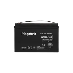 Кислотний акумулятор 12В 100А*год (1200 Вт*год) для UPS / ДБЖ, батарея AGM Megatank 12V 100Ah