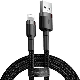 Кабель Baseus Cafule Cable USB to lighting 2.4A 1m CALKLF-BG1 Black-Grey