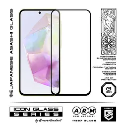 Захисне скло для Samsung Galaxy A35 5G (A356)/M35 5G (M356), Icon, 2.5D загартоване скло, повне проклеювання, глянсове, удароміцне, з олеофобним покриттям, сумісне з чохлами, міцність 9H, проста установка, ArmorStandart (ARM74345) - мініатюра 2