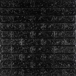 3D панель самоклеюча цегла Чорний 700х770х5мм (019-5) SW-00000151