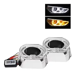 LED Маска Ангельські очі 3" D76 мм 12V 6000K BMW Білий Світло Chrome-O 1 шт.