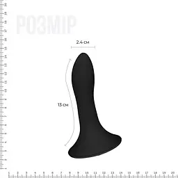 Ділдо з присоскою Adrien Lastic Hitsens 5 Black, відмінно для страпону, діаметр 2,4 см, довжина 13 см - мініатюра 2