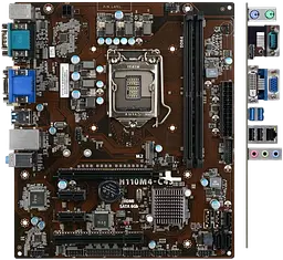 Материнська плата Elitegroup ECS H110M4-C43 LGA 1151v1 (H110M4-C43) Б/В